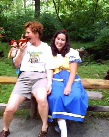 This is a picture of Kerry Kelty and Snow White.